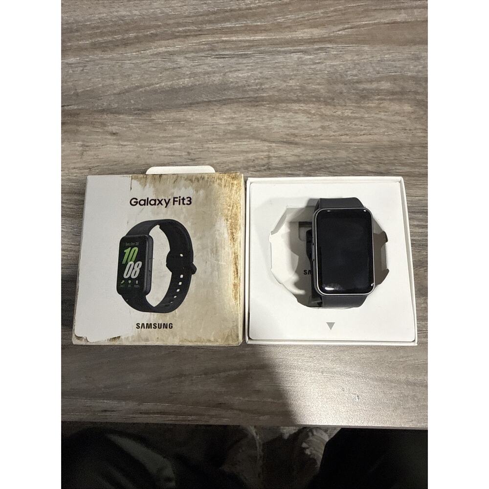Samsung Galaxy Fit3 Fitness Tracker Smart Watch Bluetooth Black Open Box